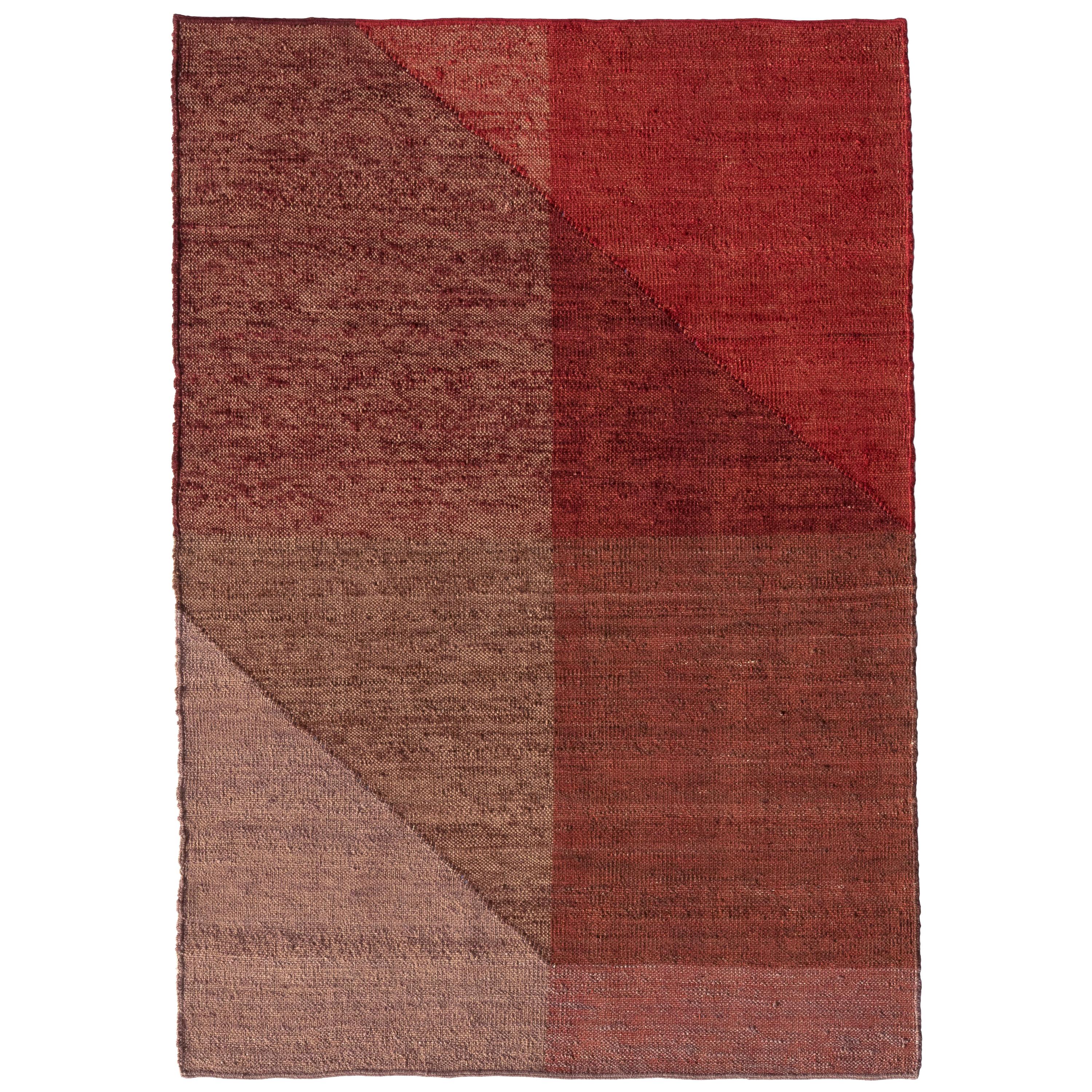 Nanimarquina Capas 1 Standard Rug in Red by Mathias Hahn, Small