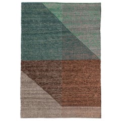 Nanimarquina Capas 2 Standard Rug in Green and Brown by Mathias Hahn, Small