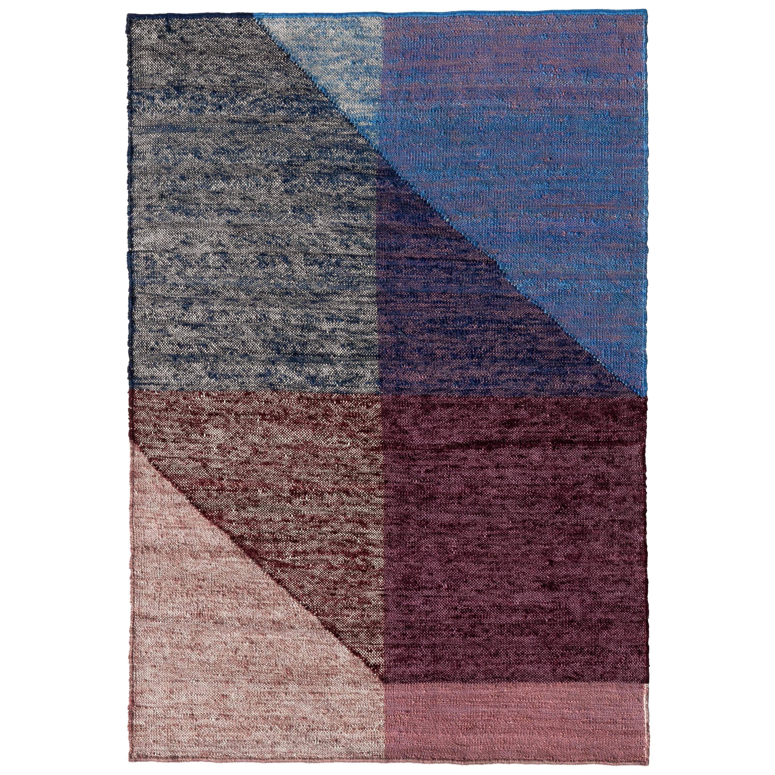 Nanimarquina Capas 3 Standard Rug in Blue by Mathias Hahn, Small For Sale