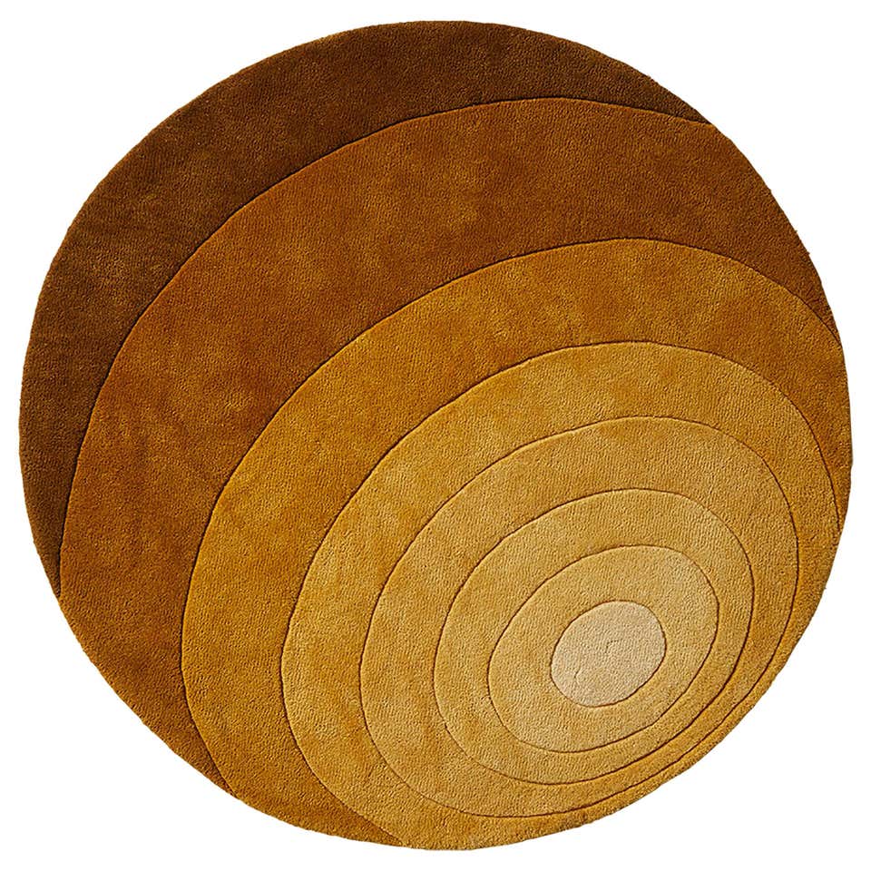 Wave Hand-Tufted Rug in Yellow by Verner Panton For Sale at 1stDibs ...