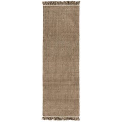 Nanimarquina Wellbeing Nettle Dhurrie Runner Rug in Brown by Ilse Crawford