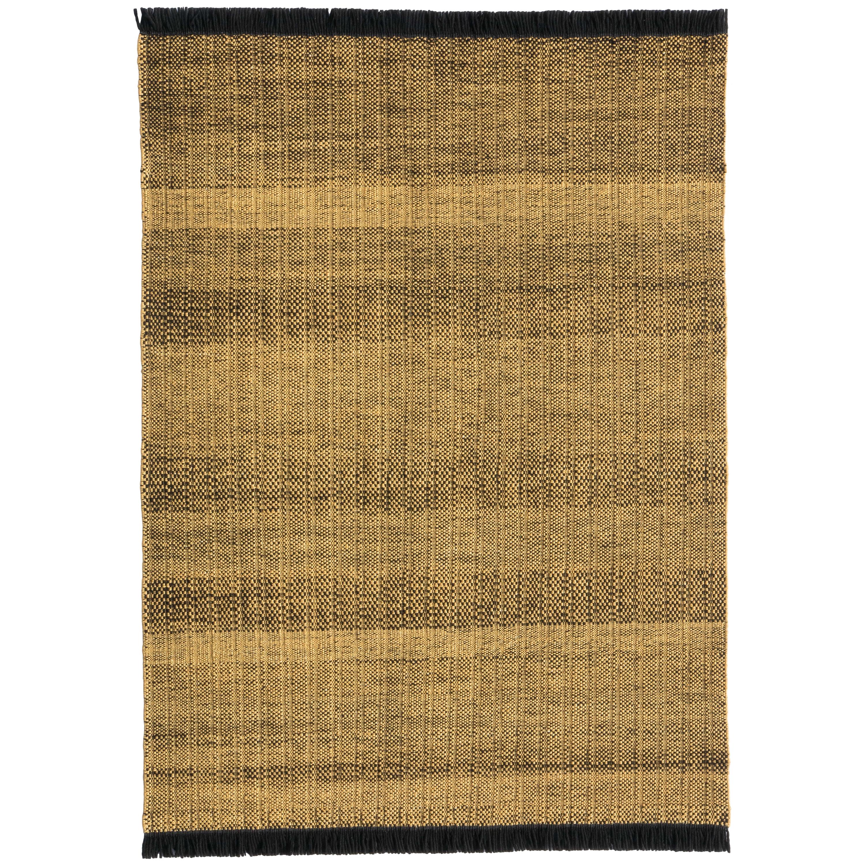 Tres Texture Gold Rug by Elisa Padron and Nani Marquina, Small For Sale