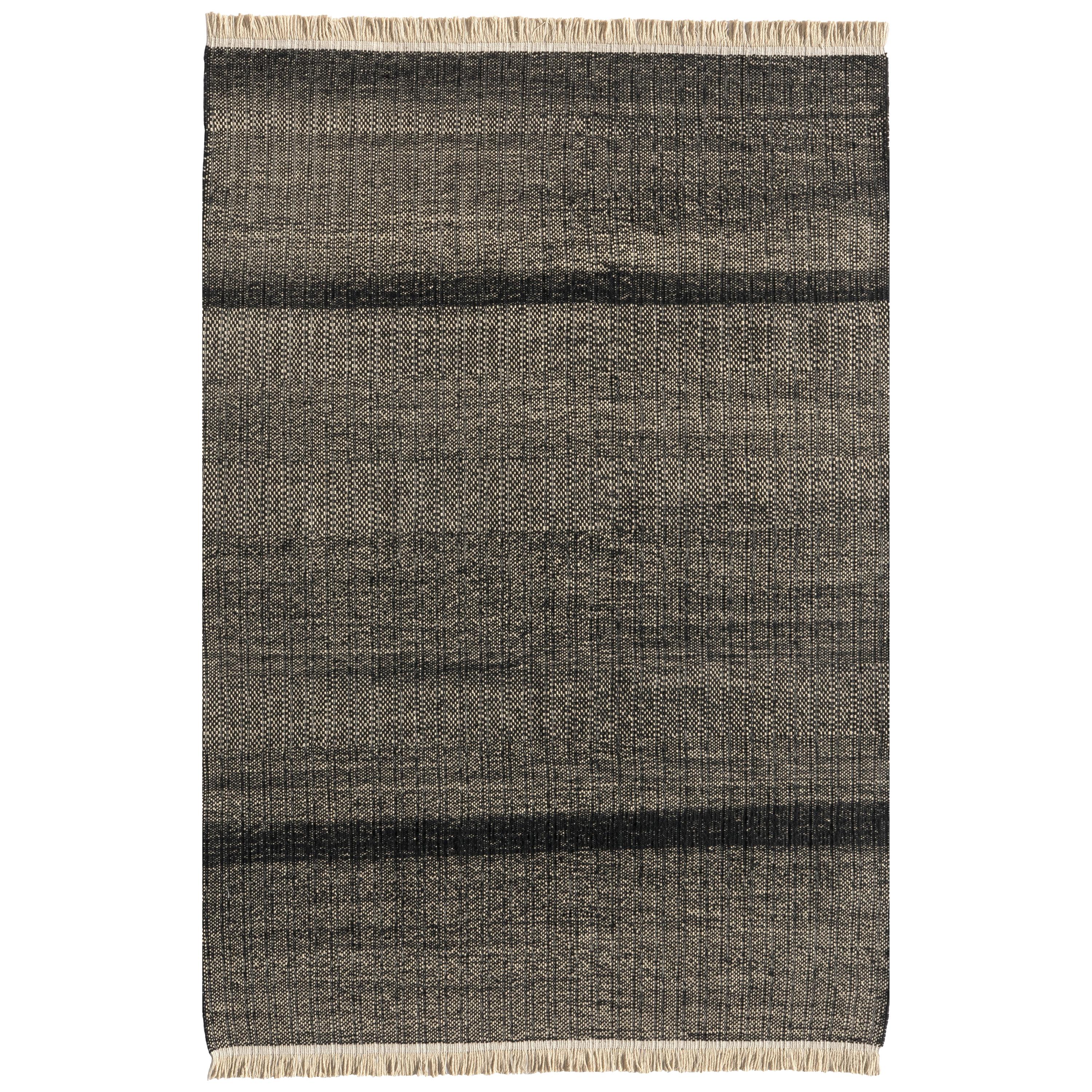 Tres Texture Black Outdoor Rug by Nani Marquina, Small For Sale