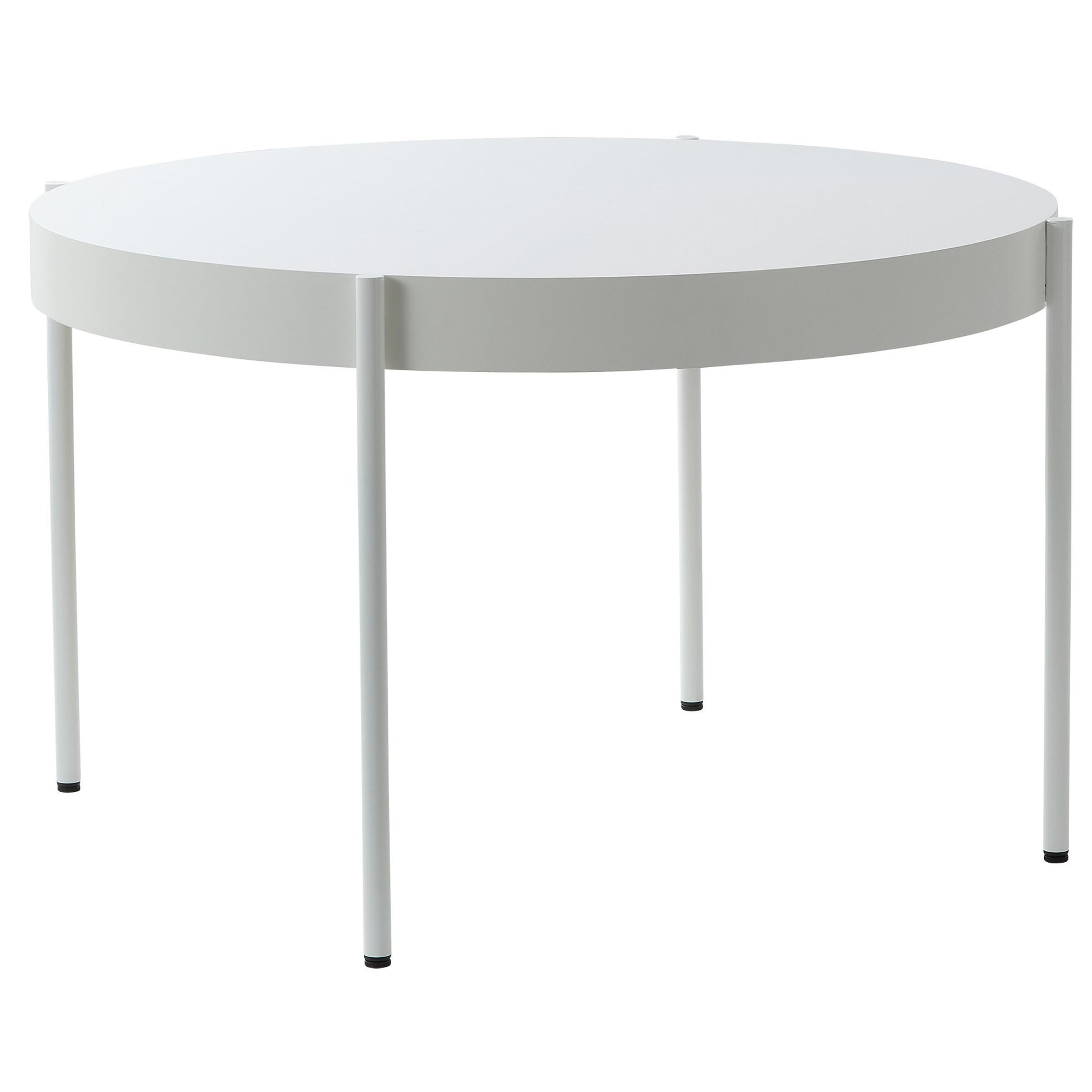 Petite table de salle à manger ronde blanche Série 430 de Verner Panton