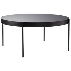 Series 430 Large Round Dining Table in Black by Verner Panton