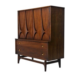 Retro Broyhill Brasilia Gentleman's Chest Dresser Cabinet Armoire by Oscar Niemeyer