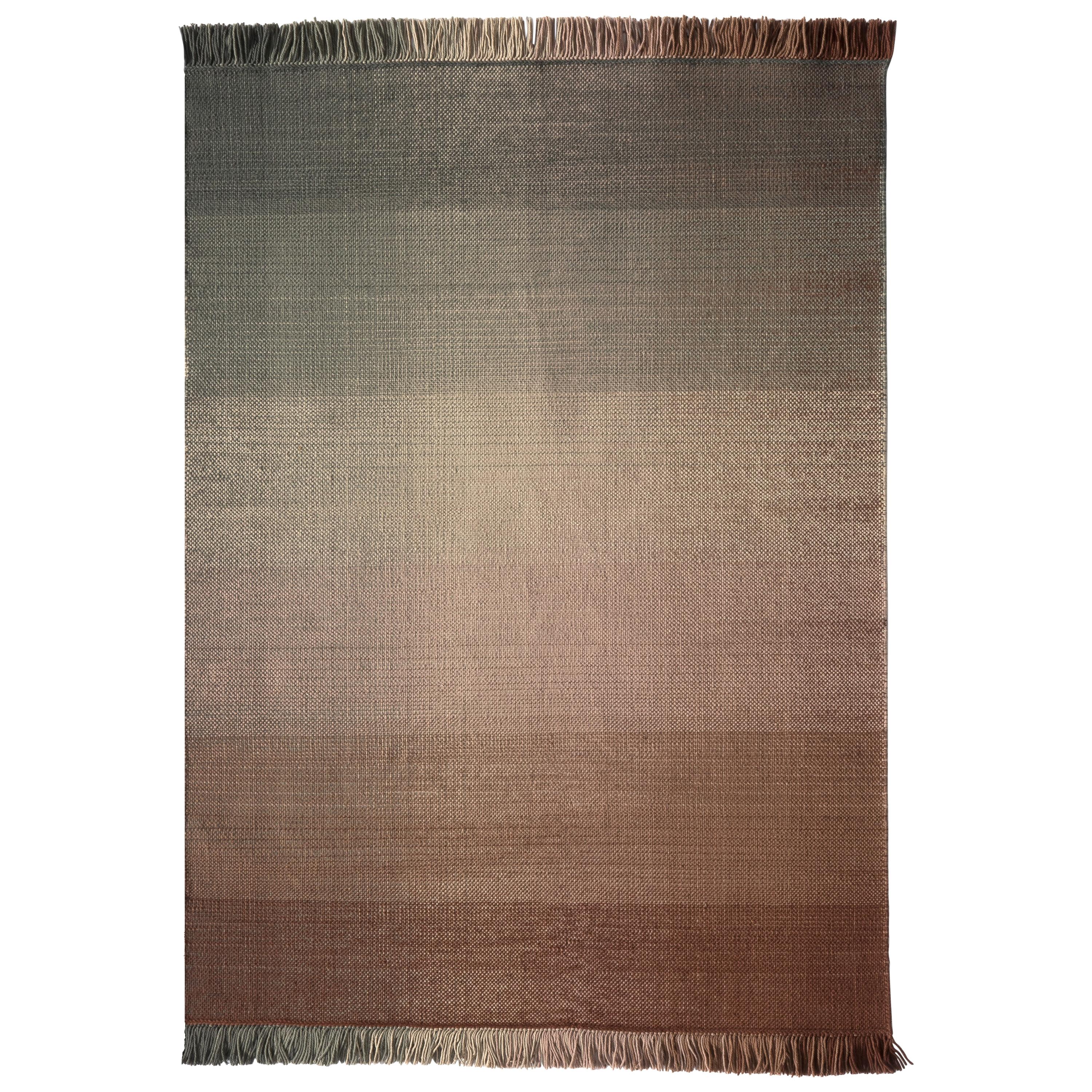 Nanimarquina Shade Outdoor Rug 4 in Brown & Blue by Begüm Cana Özgür, Small