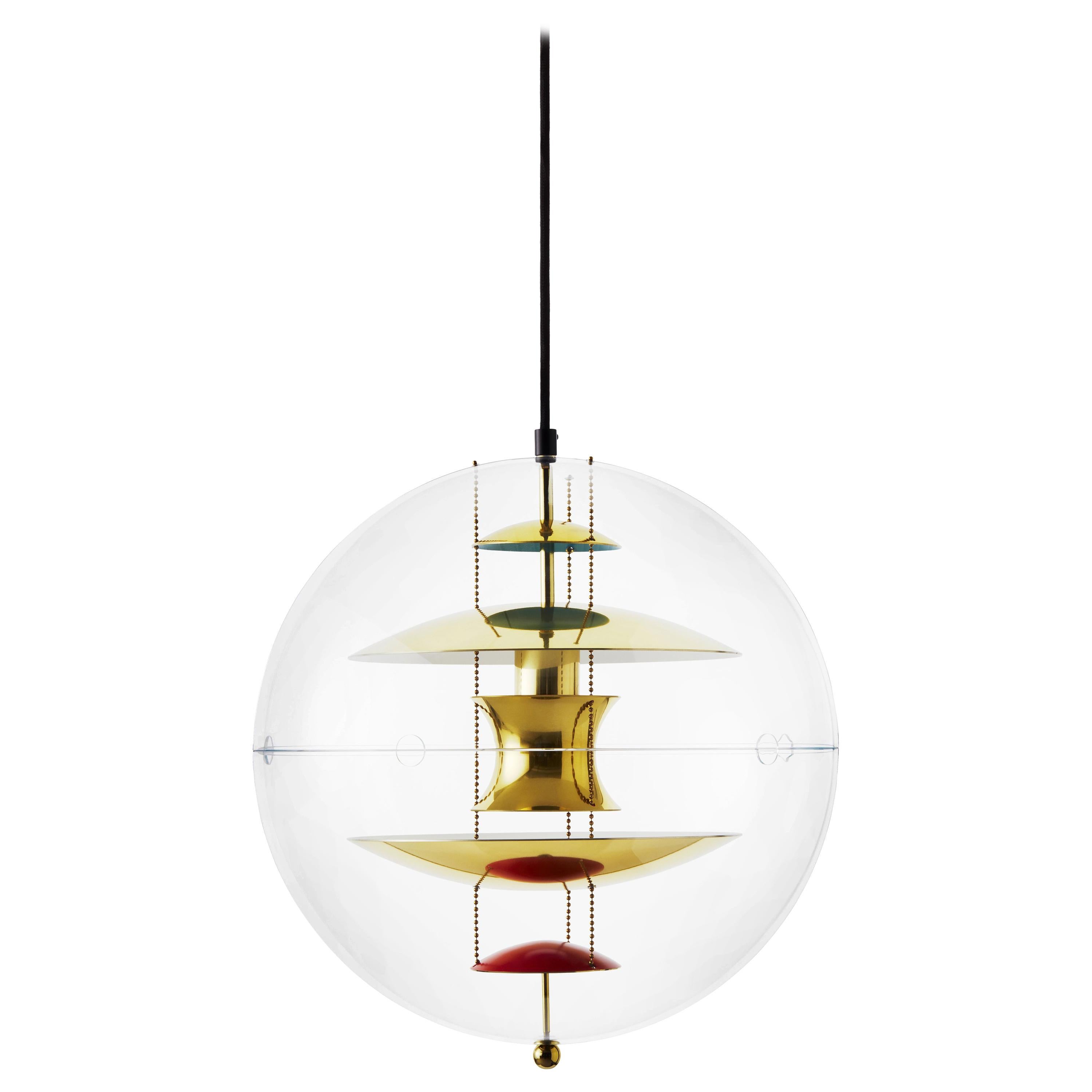 VP Globe Pendant Light with Brass Finish by Verner Panton Quickship