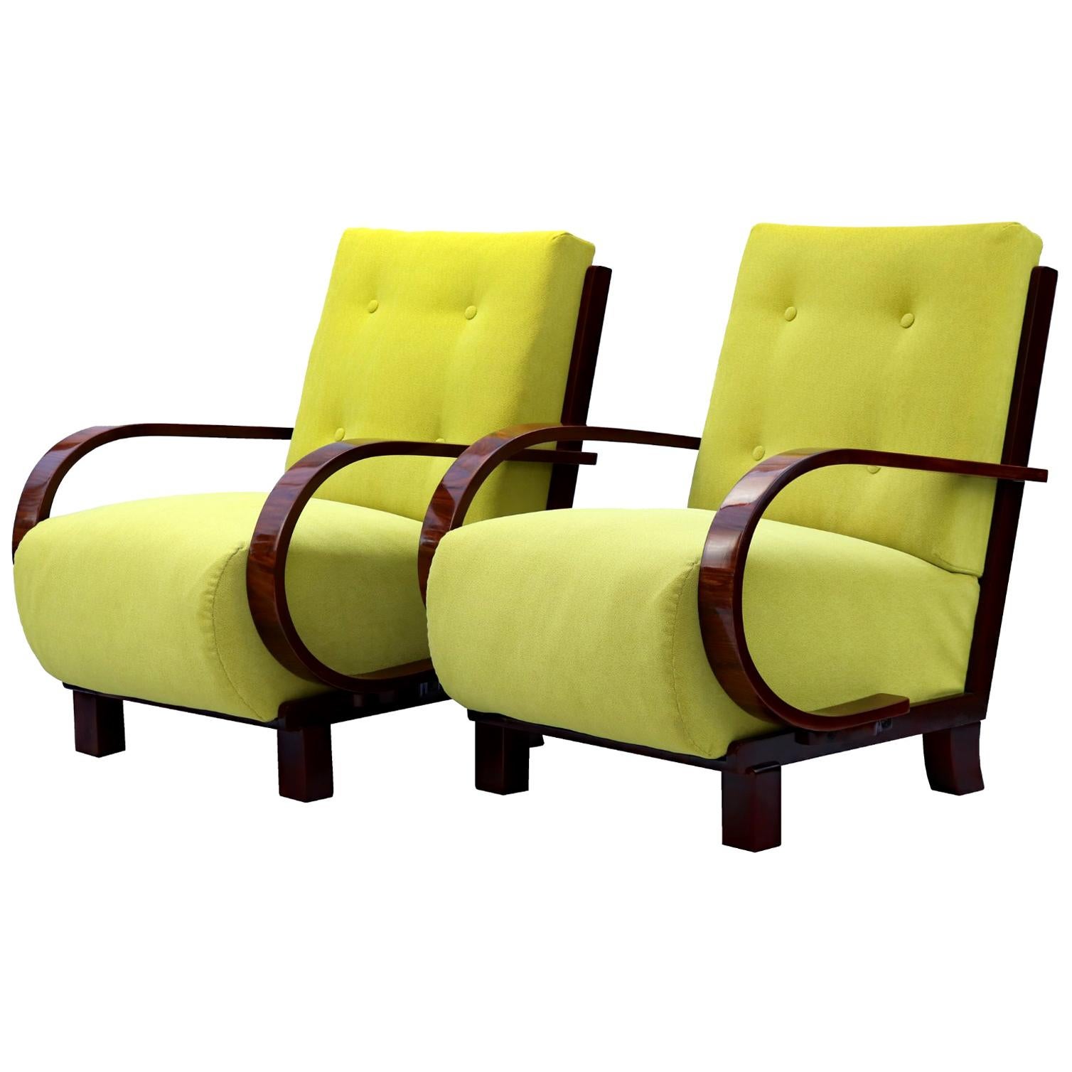 Pair of Art Deco Armchairs Fully Restored, circa 1930