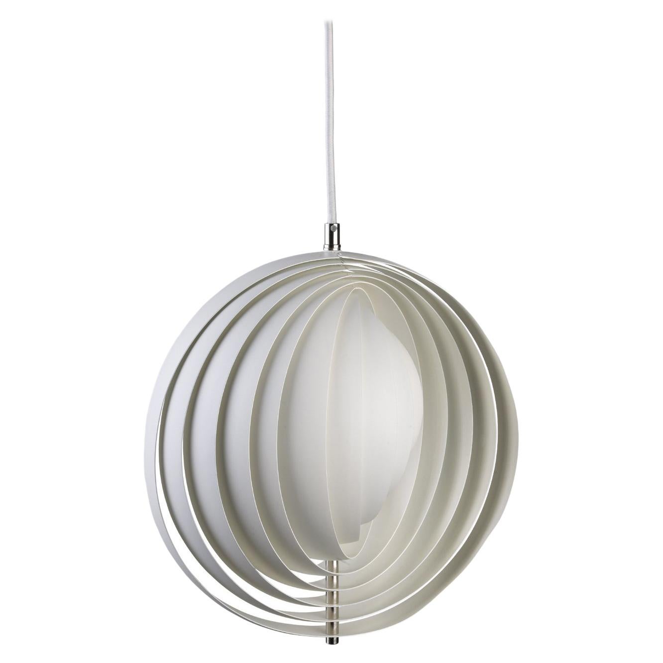 Moon Small Pendant Light in White by Verner Panton Quickship