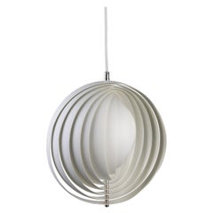 Moon Small Pendant Light in White by Verner Panton Quickship