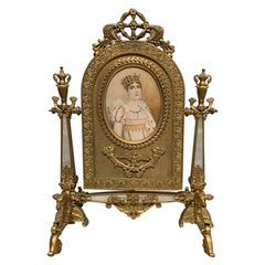 Palais Royal Gilt Bronze and Mother of Pearl Toilet Mirror, circa 1850