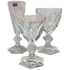 Baccarat-Gläser mit drei klaren Kristallkelchen, Frankreich, 21. Jahrhundert