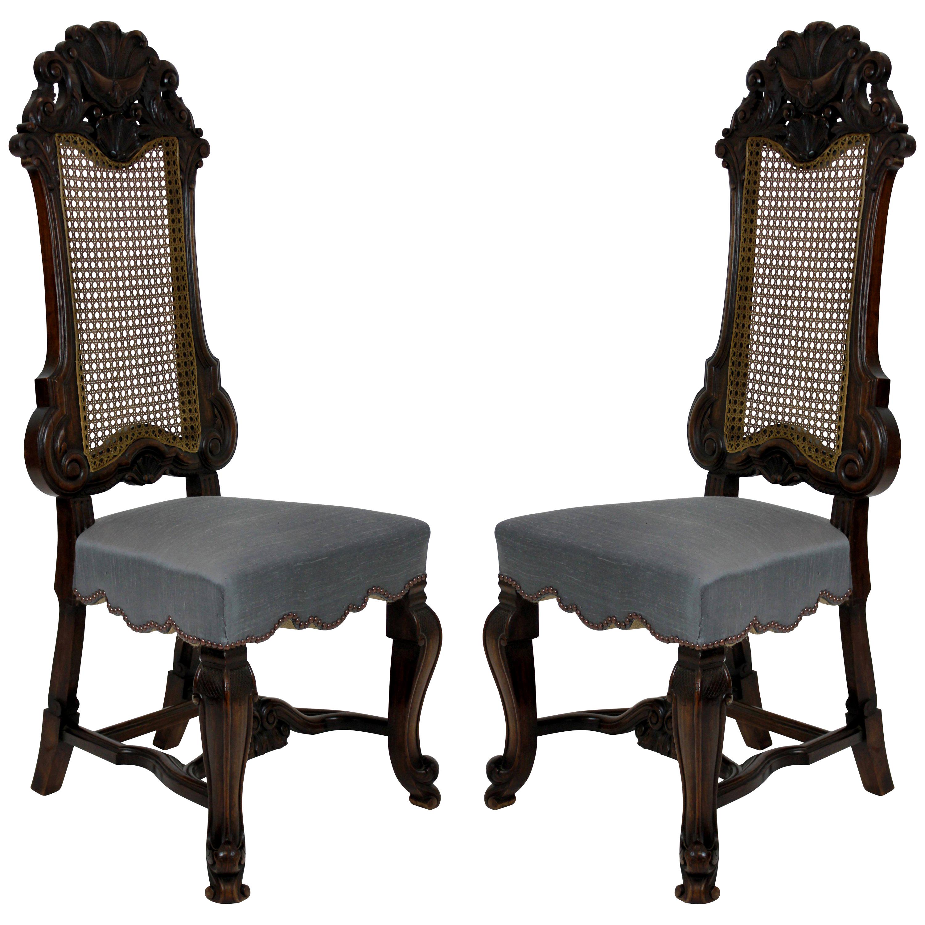 Pair of Fine George Trollope and Sons Hall Chairs