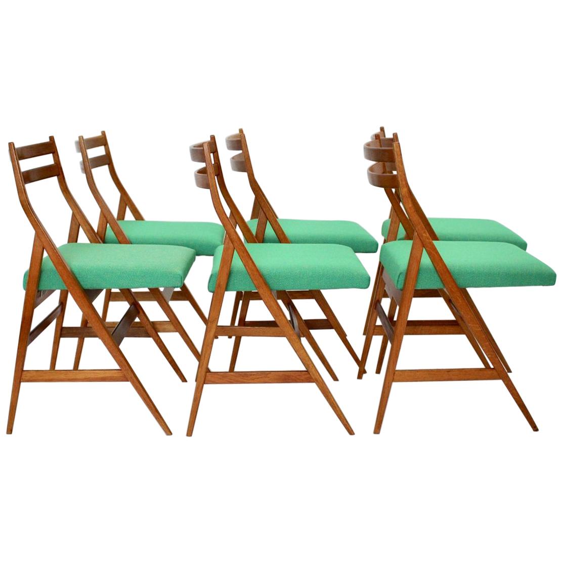 Mid-Century Modern Vintage Wood Dining Chairs Piero Bottoni Attributed, Italy