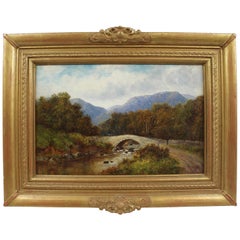 Edwardian Landscape by A.Burton Oil on Canvas