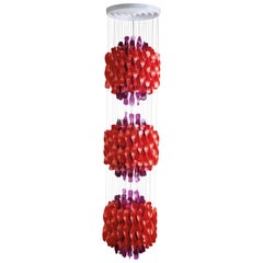 Spiral SP3 Pendant Light in Purple and Red by Verner Panton