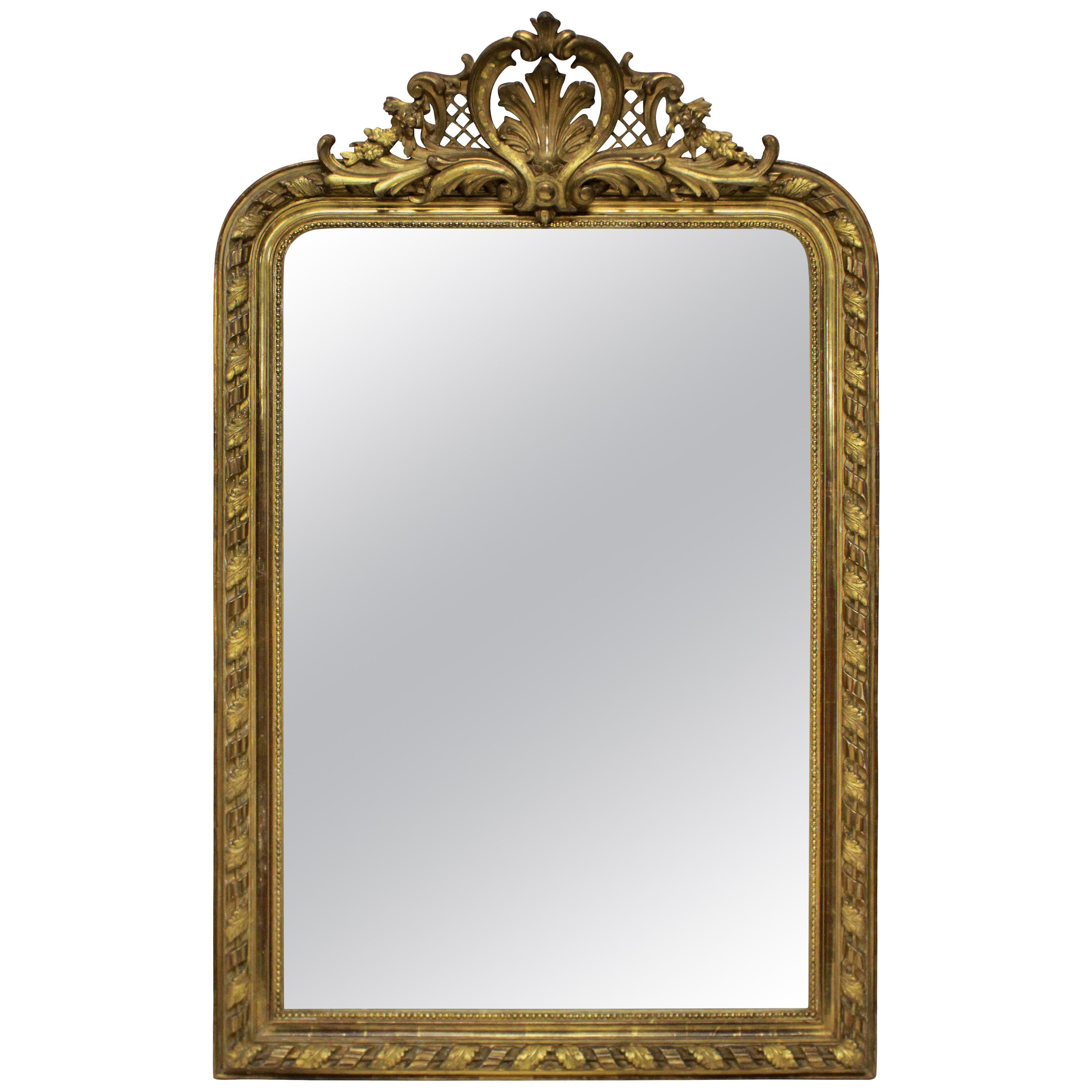 Fine French Water Gilded over Mantle Mirror