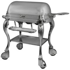 Carrello per roast beef placcato in argento, 1910 circa