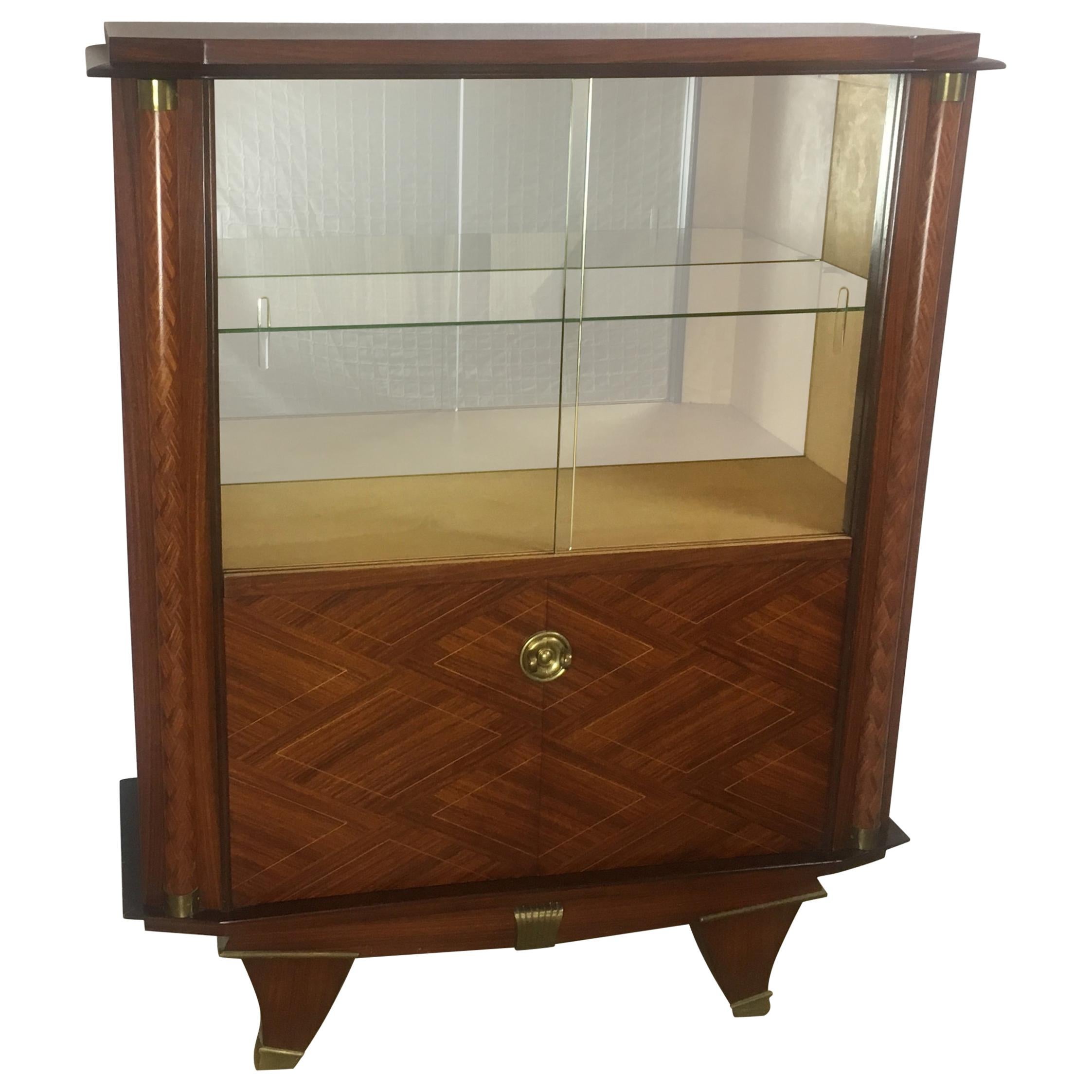 French Art Deco Display Cabinet or Vitrine attributed to Jules Leleu