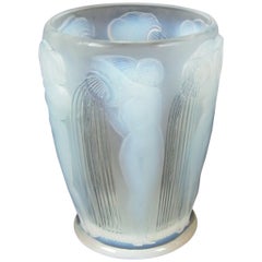 René Lalique Opalescent Glass 'Danaides' Vase