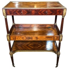 19th Century Napoleon III Rosewood France Étagère Table, 1860s