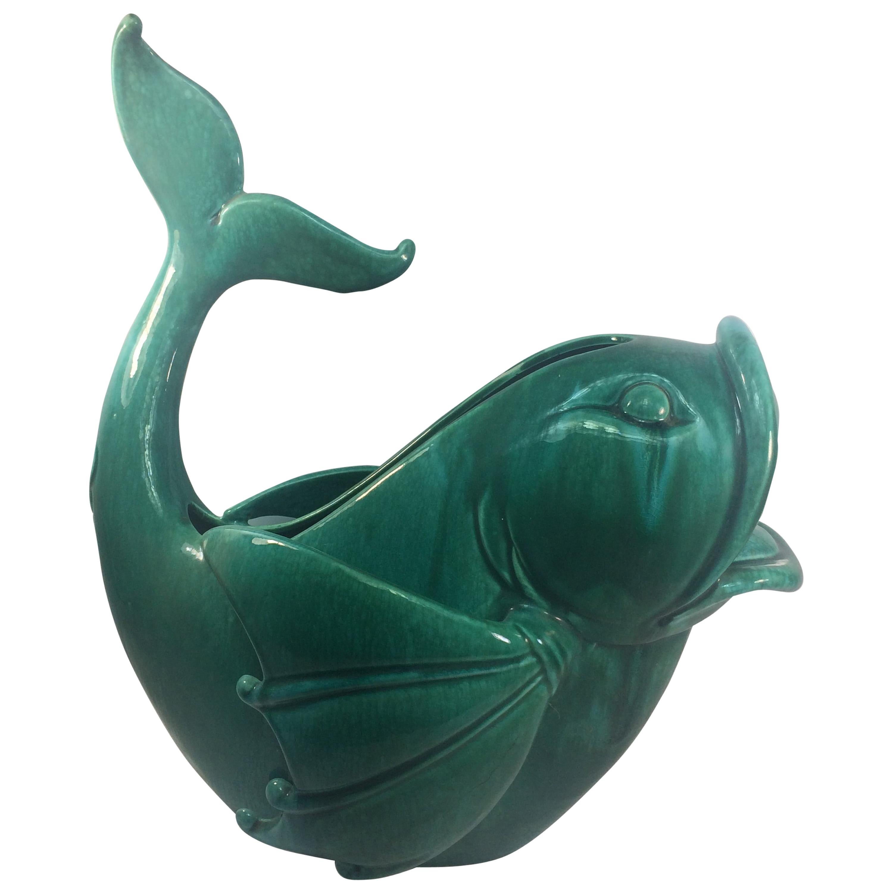 Monumental Royal Haeger Pottery Decorative Fish Vase