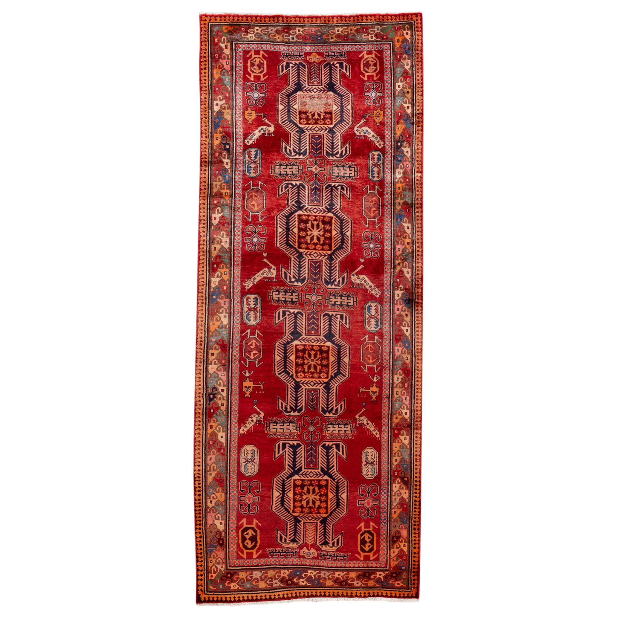 Mitte des 20. Jahrhunderts Vintage Nordwest Persischer Läufer Teppich