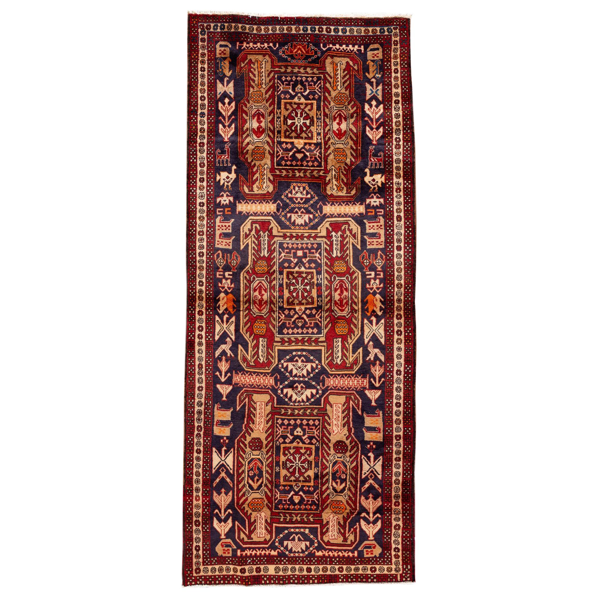 Mid 20th century Vintage North West Persian Runner Rug For Sale