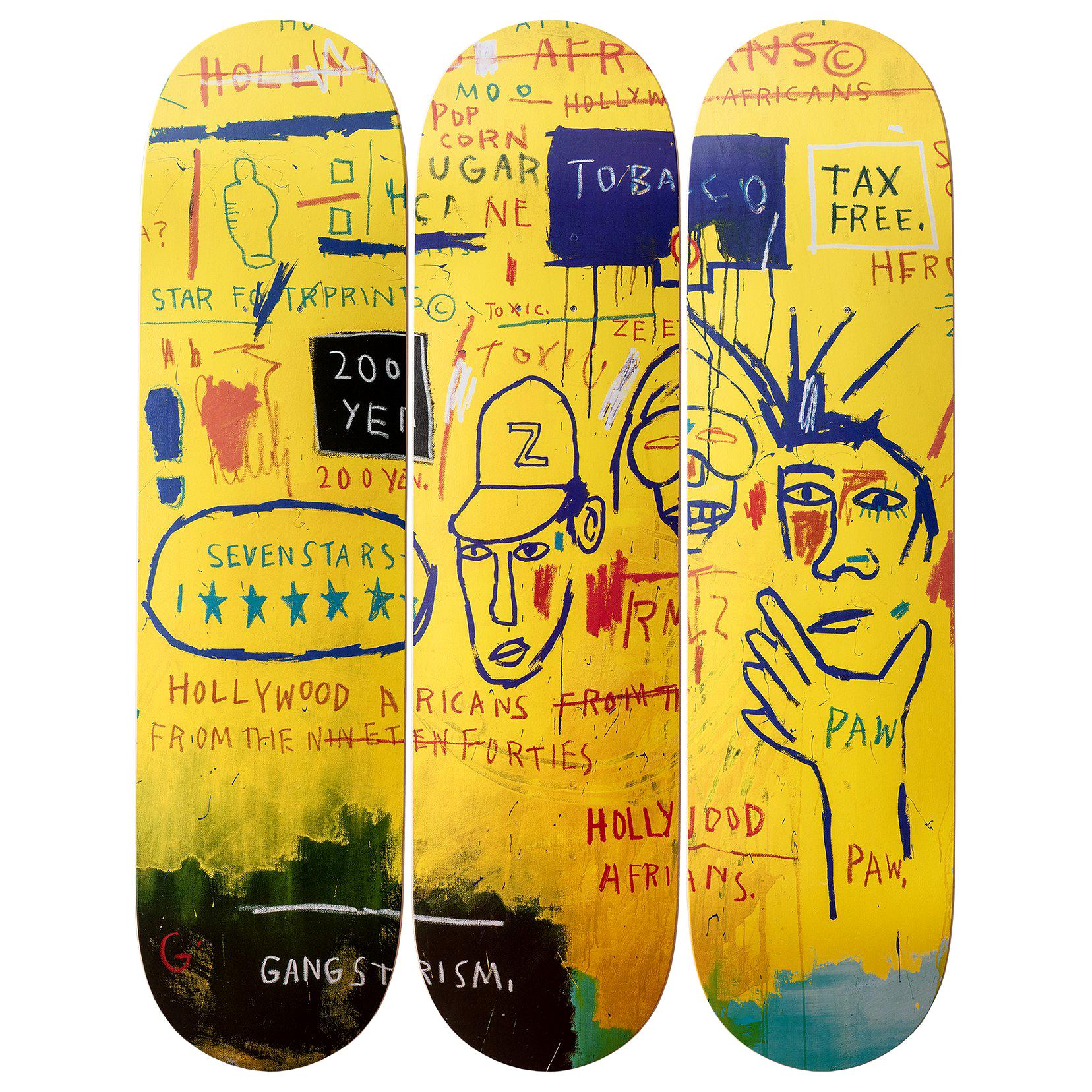 Hollywood Africans Skateboard Decks After Jean-Michel Basquiat