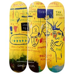 Les Africains d'Hollywood font du skateboard d'après Jean-Michel Basquiat