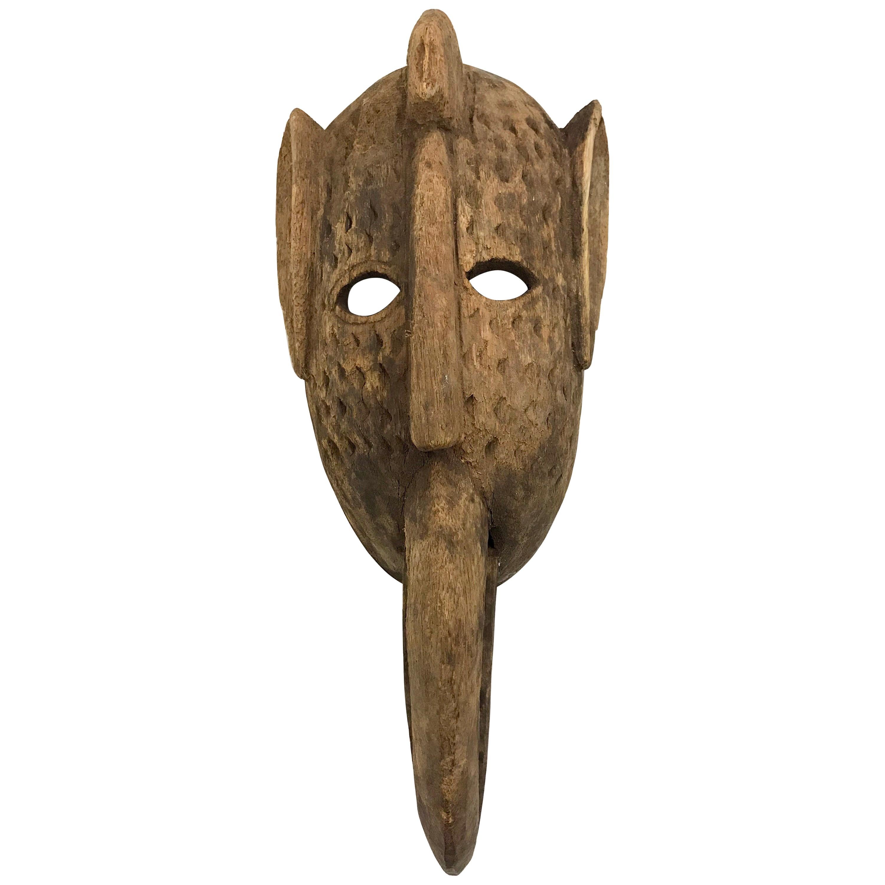 Decorative Carved Primitive African Tribal Mask Sculpture