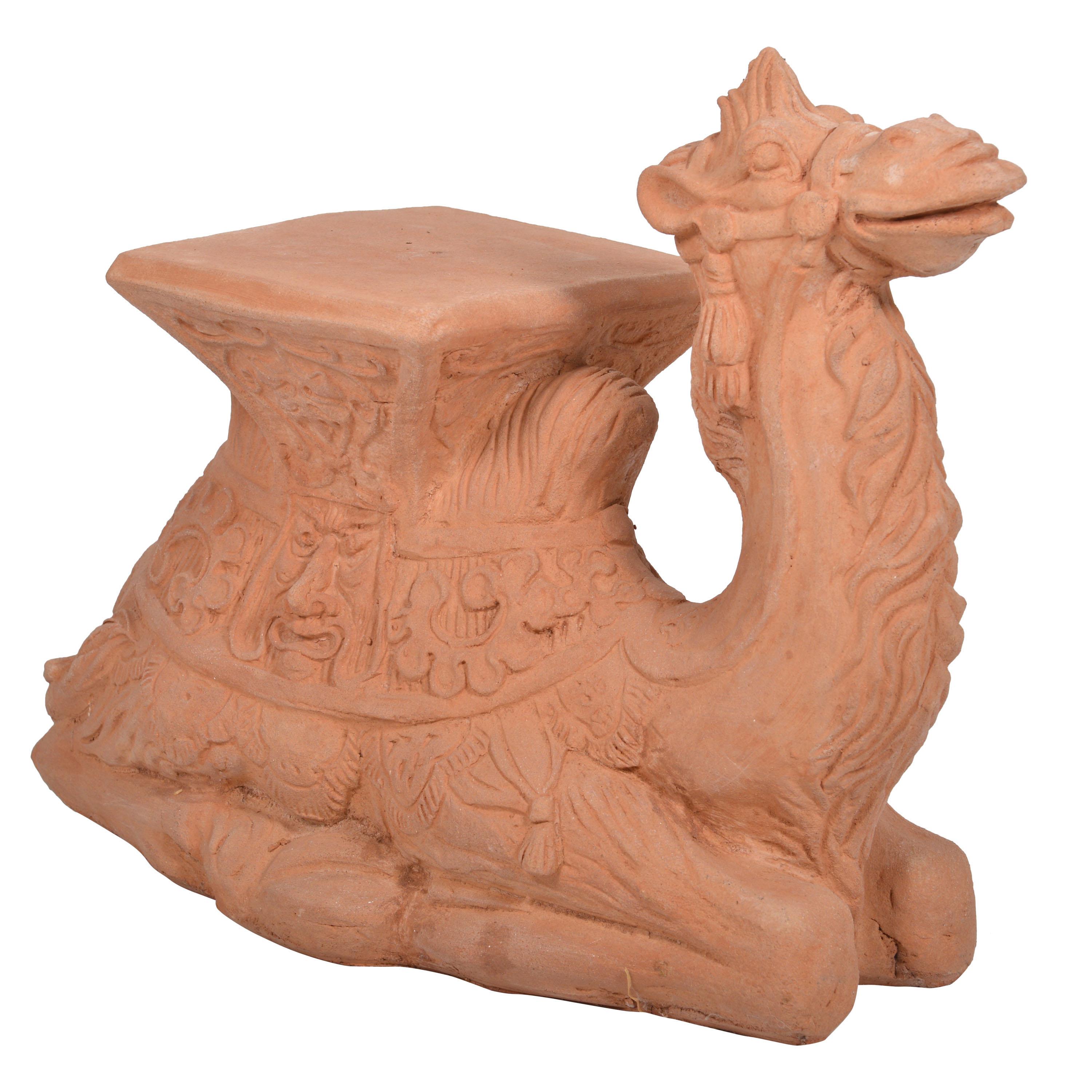 Handcrafted Terracotta Tuscan Camel Seat or Table 2016