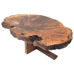 Unique Caucasian Walnut Table, Signed by Jörg Pietschmann