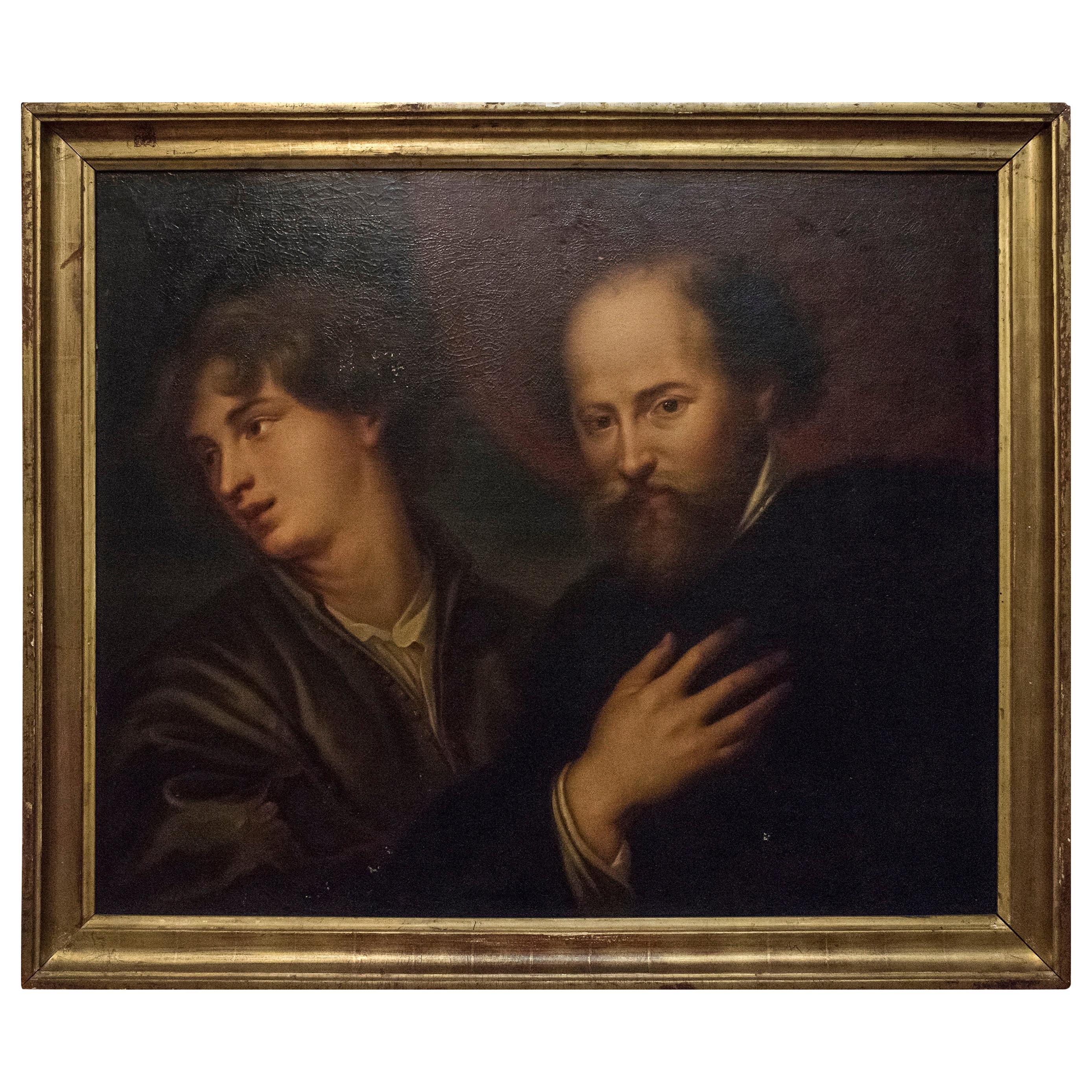 18th Century Oil on Canvas Italian Baroque Rubens and Van Dyck, 1790