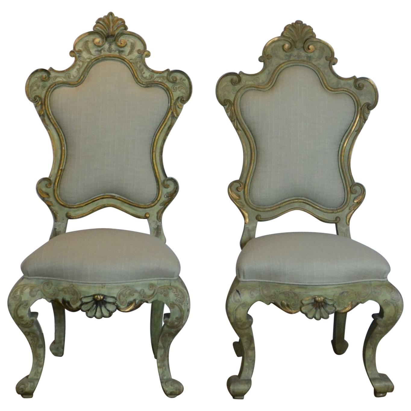 Painted Italian Chairs Set of 2