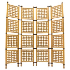 Sculptural Four-Panel Folding Screen Room Divider, Denmark, 1960s