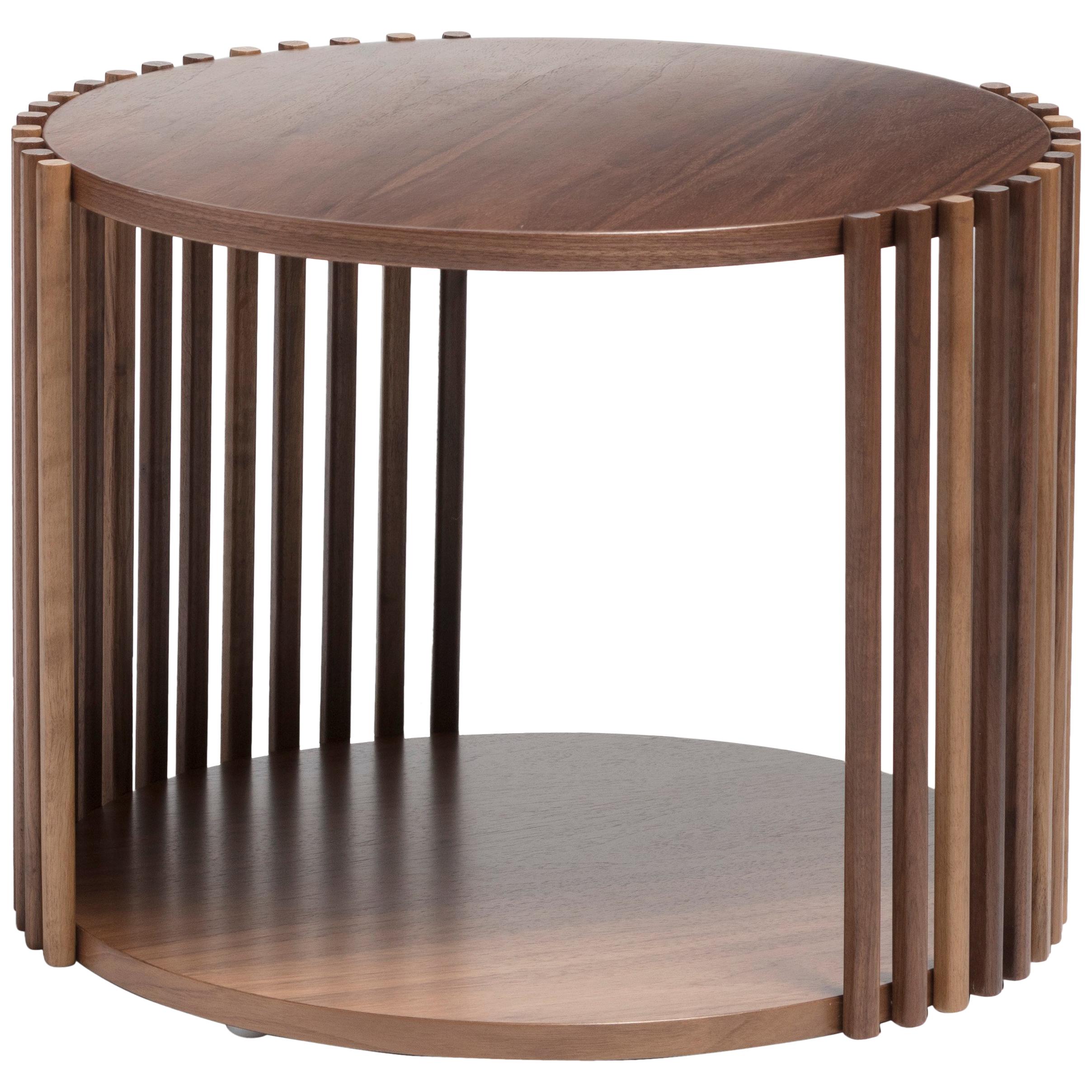 Palafitte Coffee Table, in canaletto walnut, by DebonaDemeo for Medulum