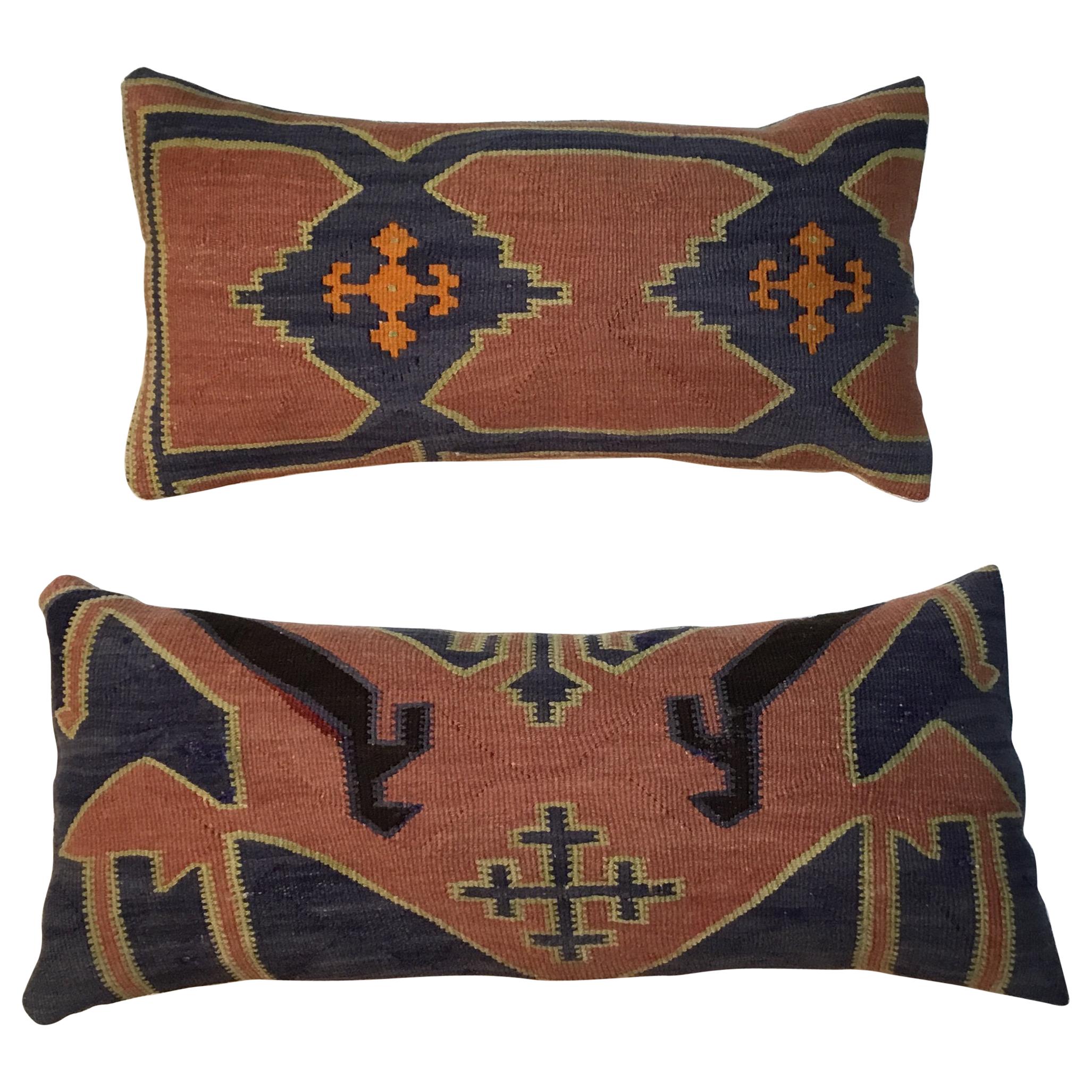 Pair of Antique Kazak Pillows