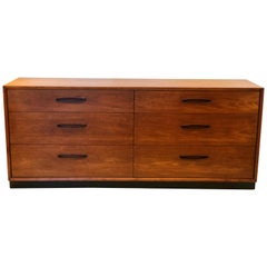 Vintage American Mid-Century Modern Walnut Dresser by Heritage Henredon circa 1960 Line