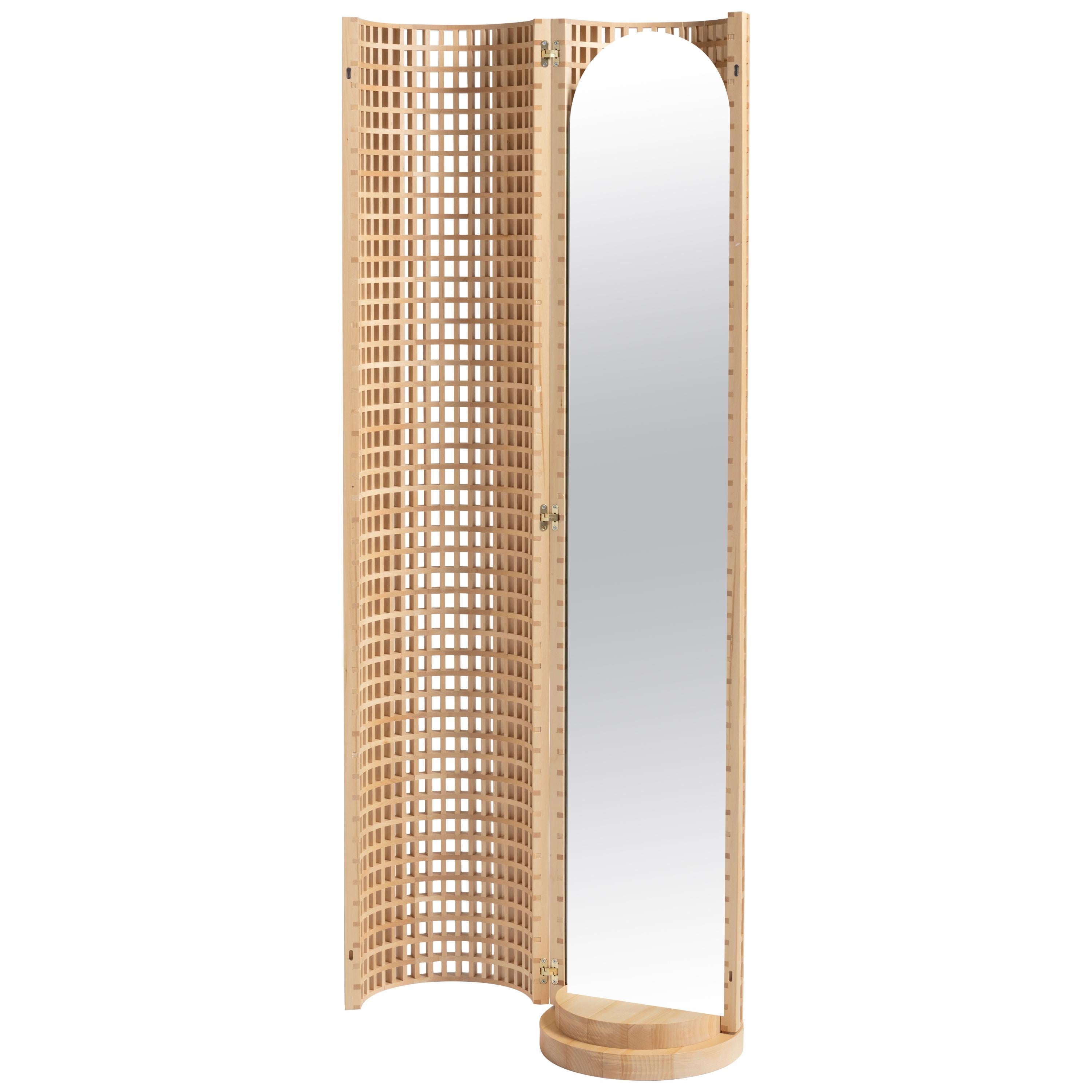 Design Italian Mirror by Cara\Davide for Medulum handcrafted in basswood