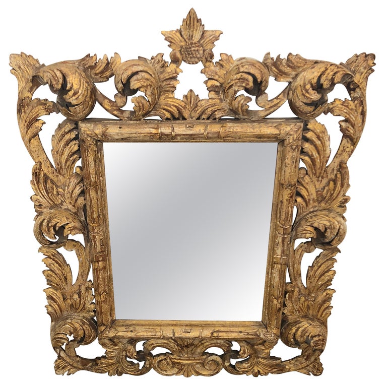 Breathtaking Intricately Carved Lemon Giltwood French Antique Carved Lemon Giltwood French Antique