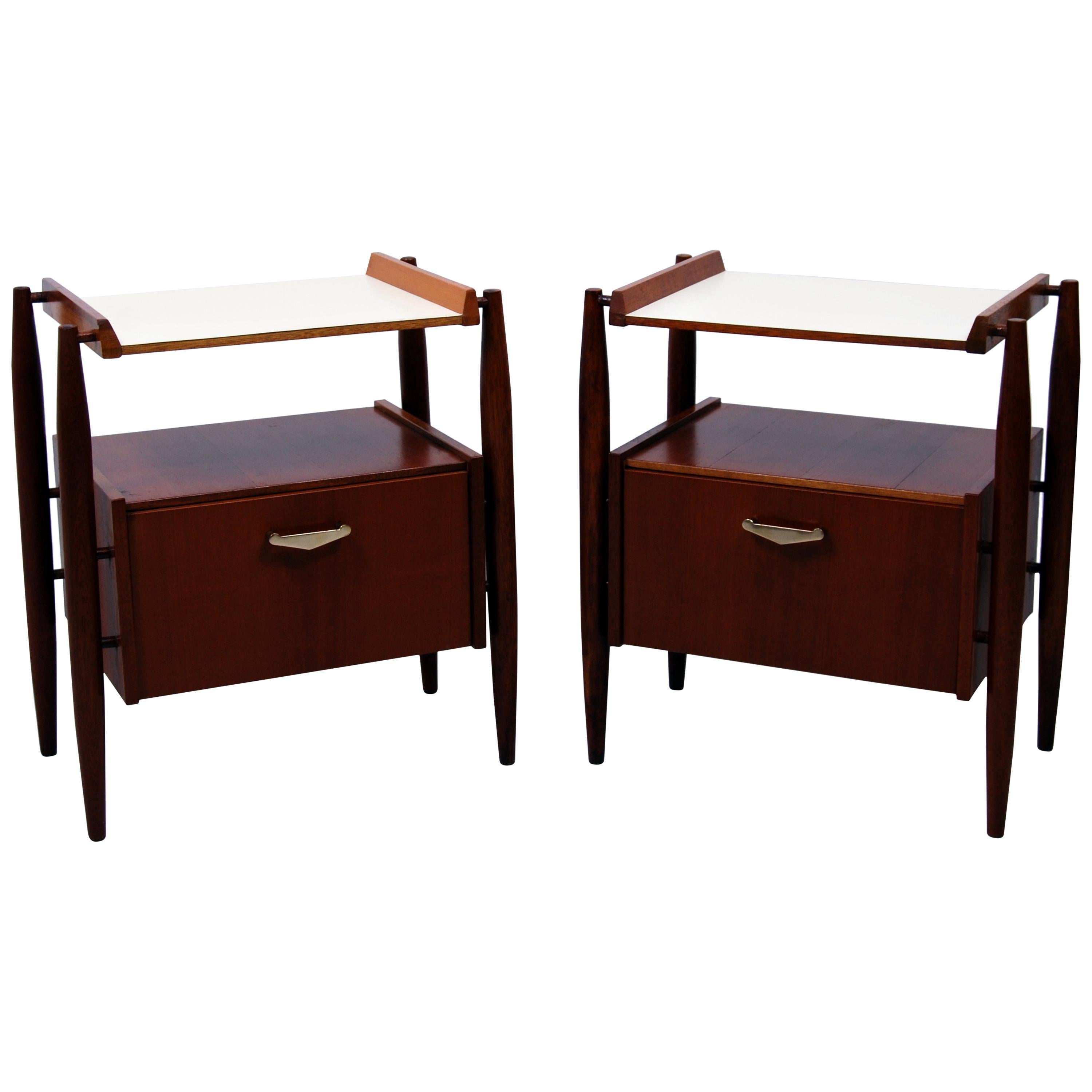 Pair of Midcentury Italian Nightstands by Dal Vera, 1960s