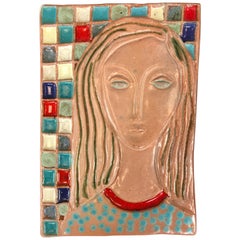 Stunning Large Harris Strong Woman Tile Art B