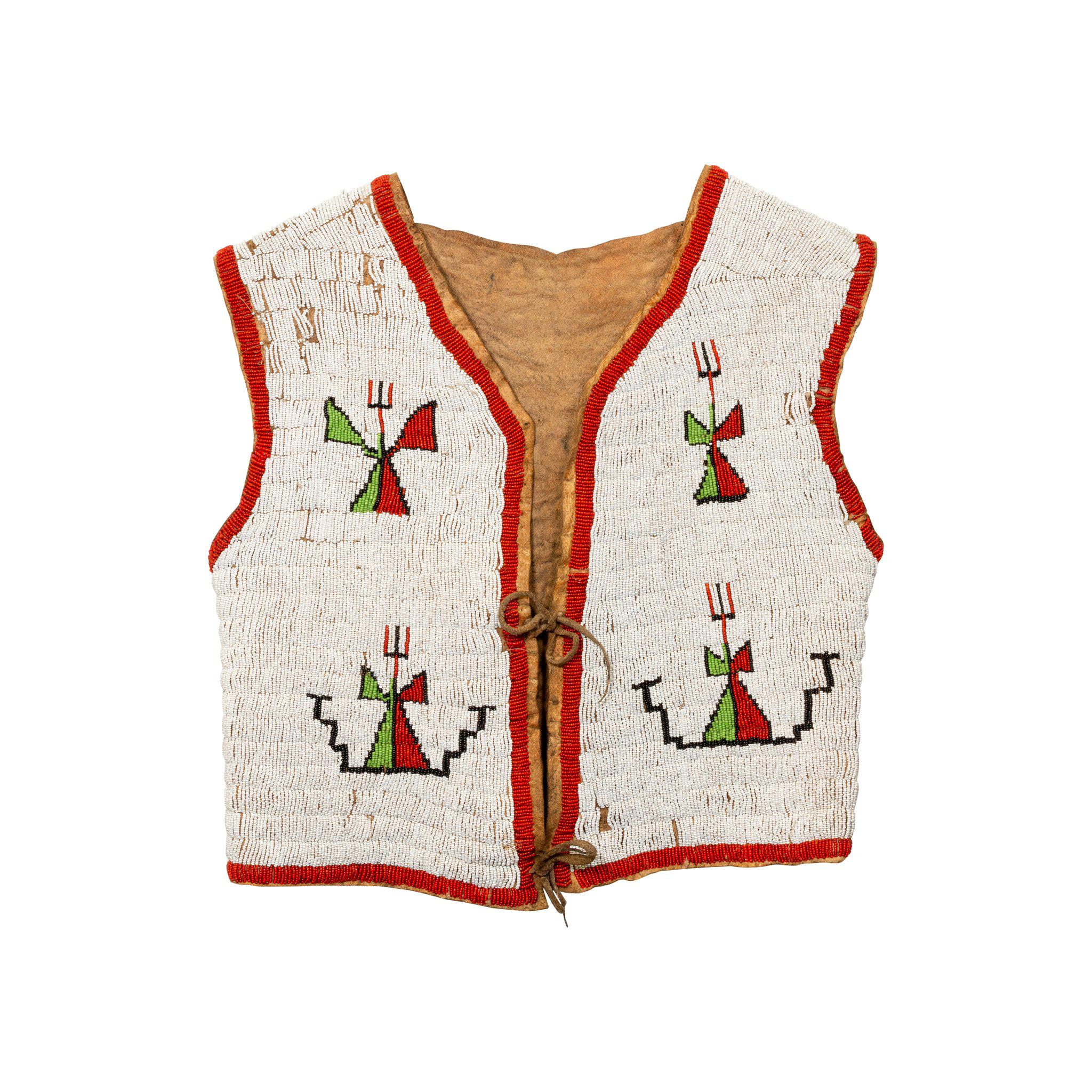 Chief White Feather "Dr. Teyet Ramar" Sioux Beaded Vest For Sale