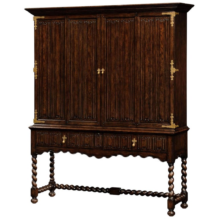 Provincial Dark Oak TV For Sale at 1stDibs