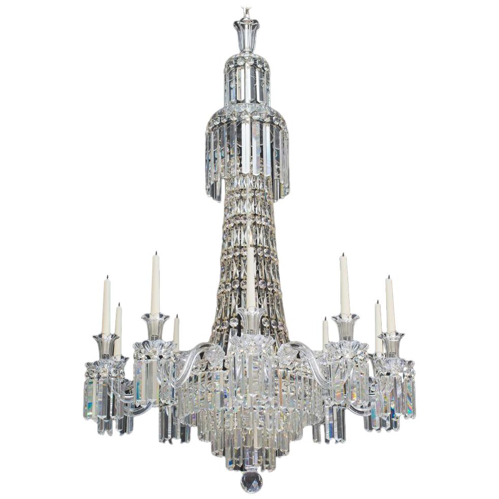 Ten Light Victorian Tent and Waterfall Chandelier by F&C Osler