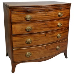 George III Mahogany Bow Front Chest of Drawers