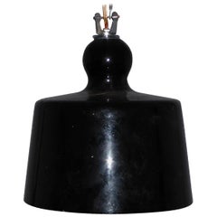 Black Murano Glass Acquatinta Pendant Fixture by Michele de Lucci