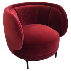 Wittmann Red Velvet Vuelta Armchair by Jaime Hayon